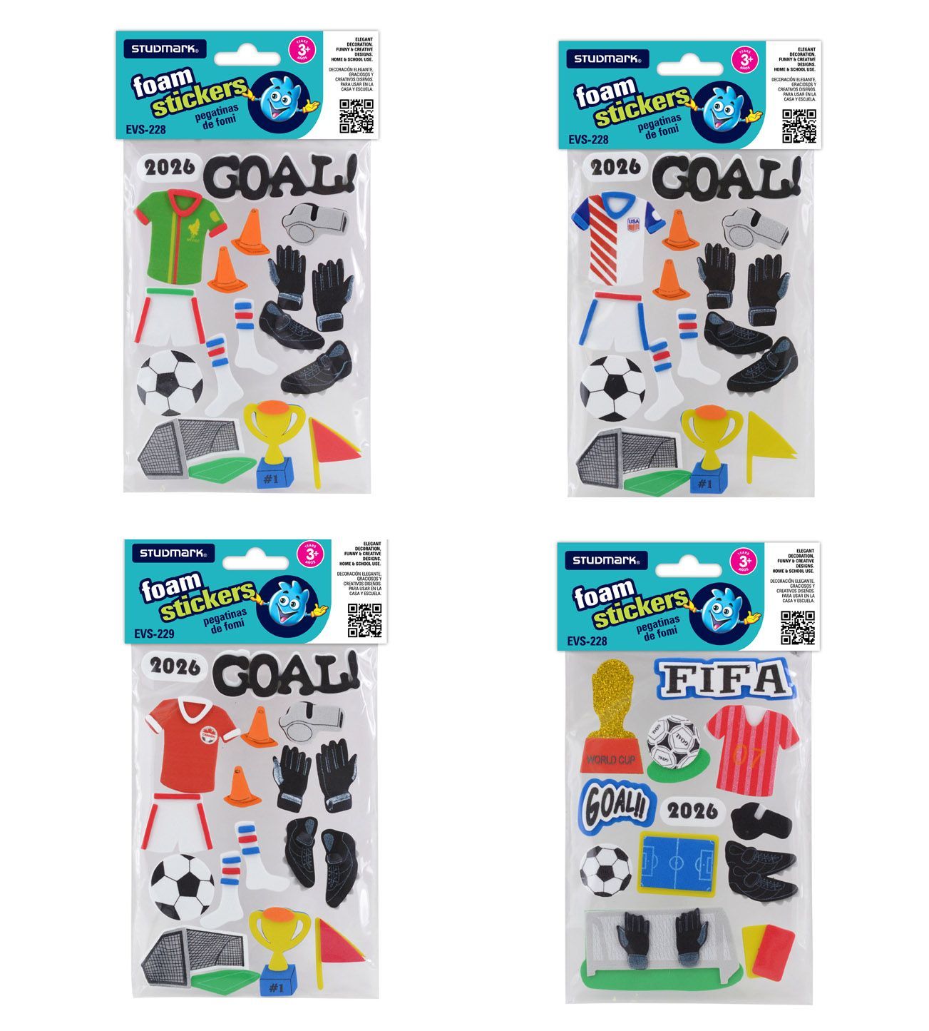 ST-EVS-228 STUDMARK FOAM SHAPES-SOCCER