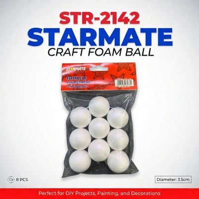 STR-2148 STARMATE STYROFOAM BALLS 8PCS (3.5CM)