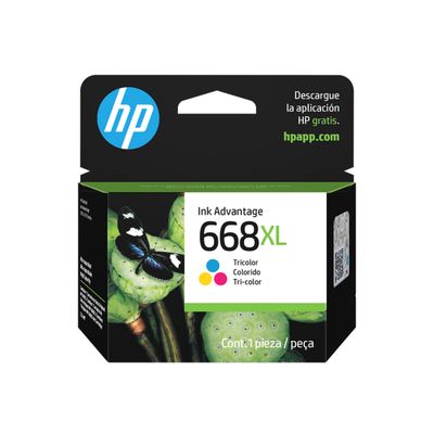 HP - 668XL - Ink cartridge - Tri-color Original Ink Advanta 7FP38VL