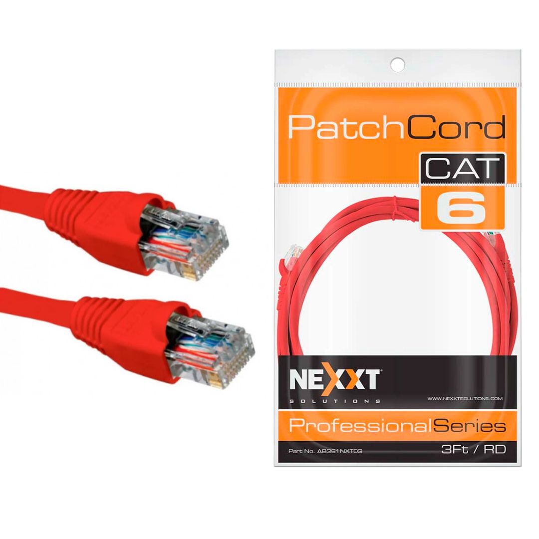 AB361NXT03  Nexxt Patch Cord Cat6 3Ft. RD