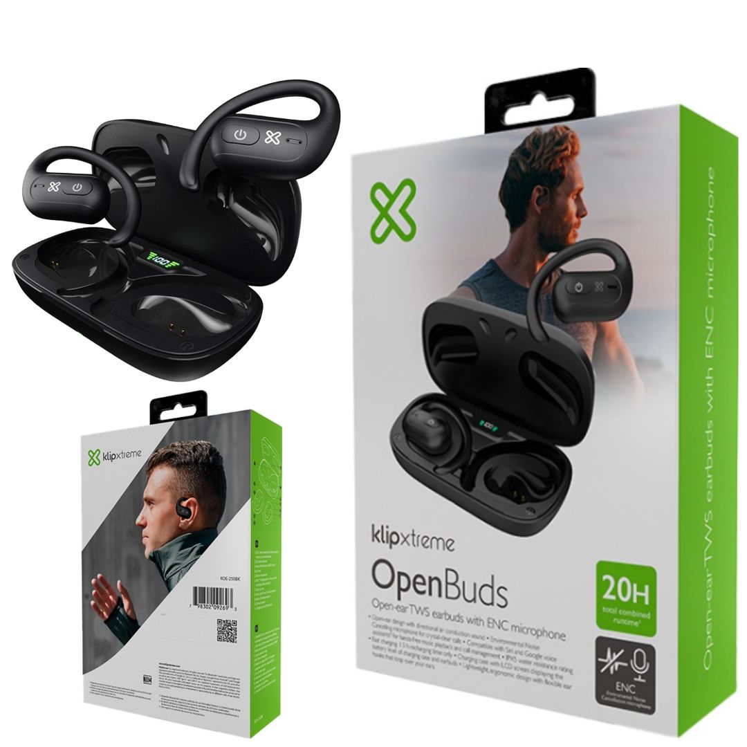 KOE-250BK 	Klip Xtreme - True wireless earphones -Wireless - Open ear - TWS