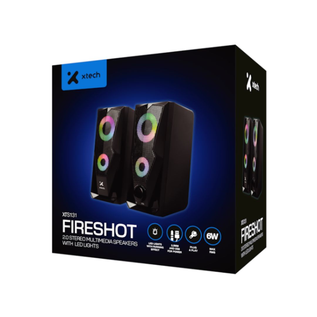 XTS-131 Xtech - Speakers - 2.0-channel - Black - Gaming with Led Light