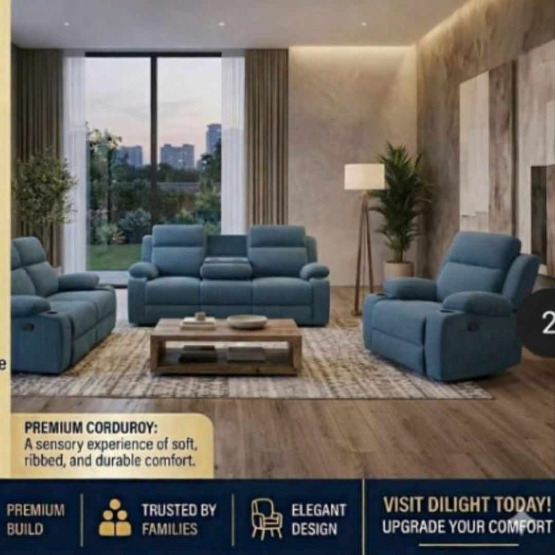 DL-1504-Cordovoa Luxe Recliner DARK BLUE
