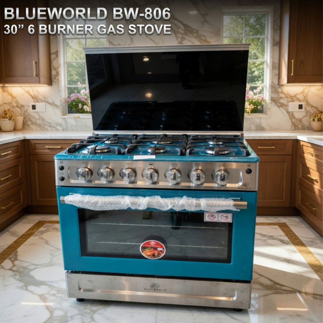 BLUEWORLD  BW-806 30" 6 BURNER GAS STOVE