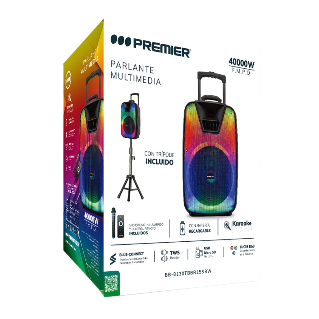 BB-8130TBBR15SBW PREMIER 4000W BT SPEAKER