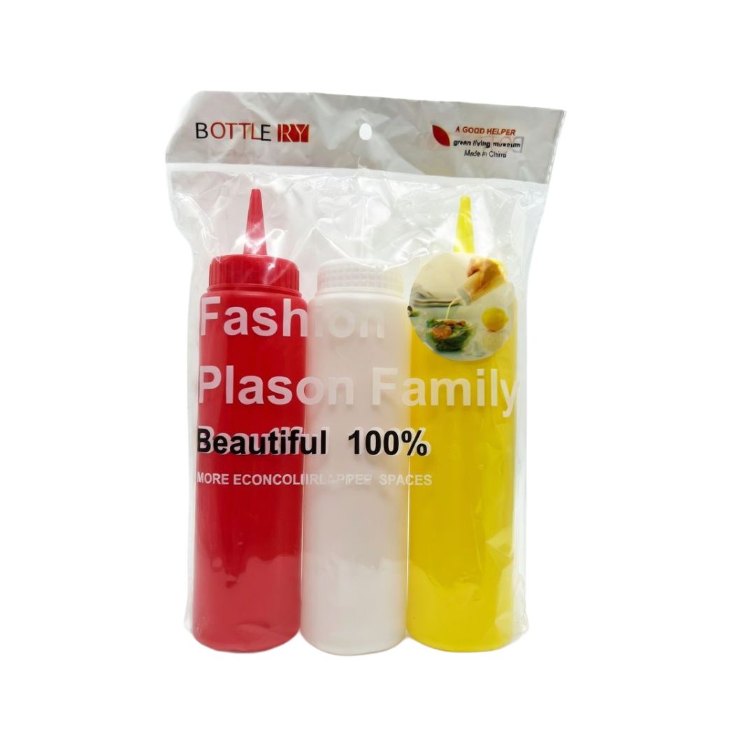 BP-2450  FASHION 3PC KETCHUP/MUSTARD BOTTLE