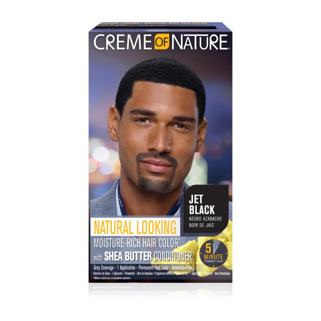 CREME OF NATURE MOISTURE-RICH HAIR COLOR #JET BLACK W/ SHEA BUTTER