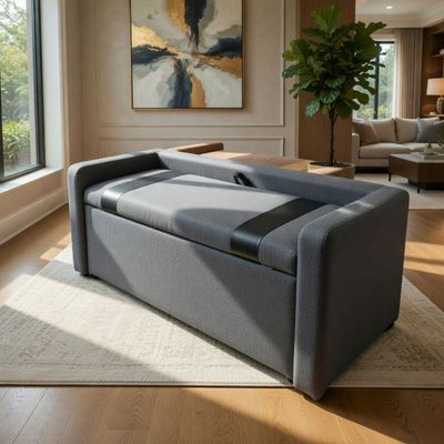 SK-205 QUEEN SIZE OTTOMAN GREY