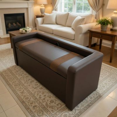 SK-205 QUEEN SIZE OTTOMAN BROWN