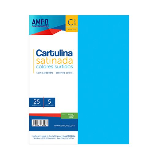AMPO ASSORTED SATIN BRISTOL COVER-25PCS