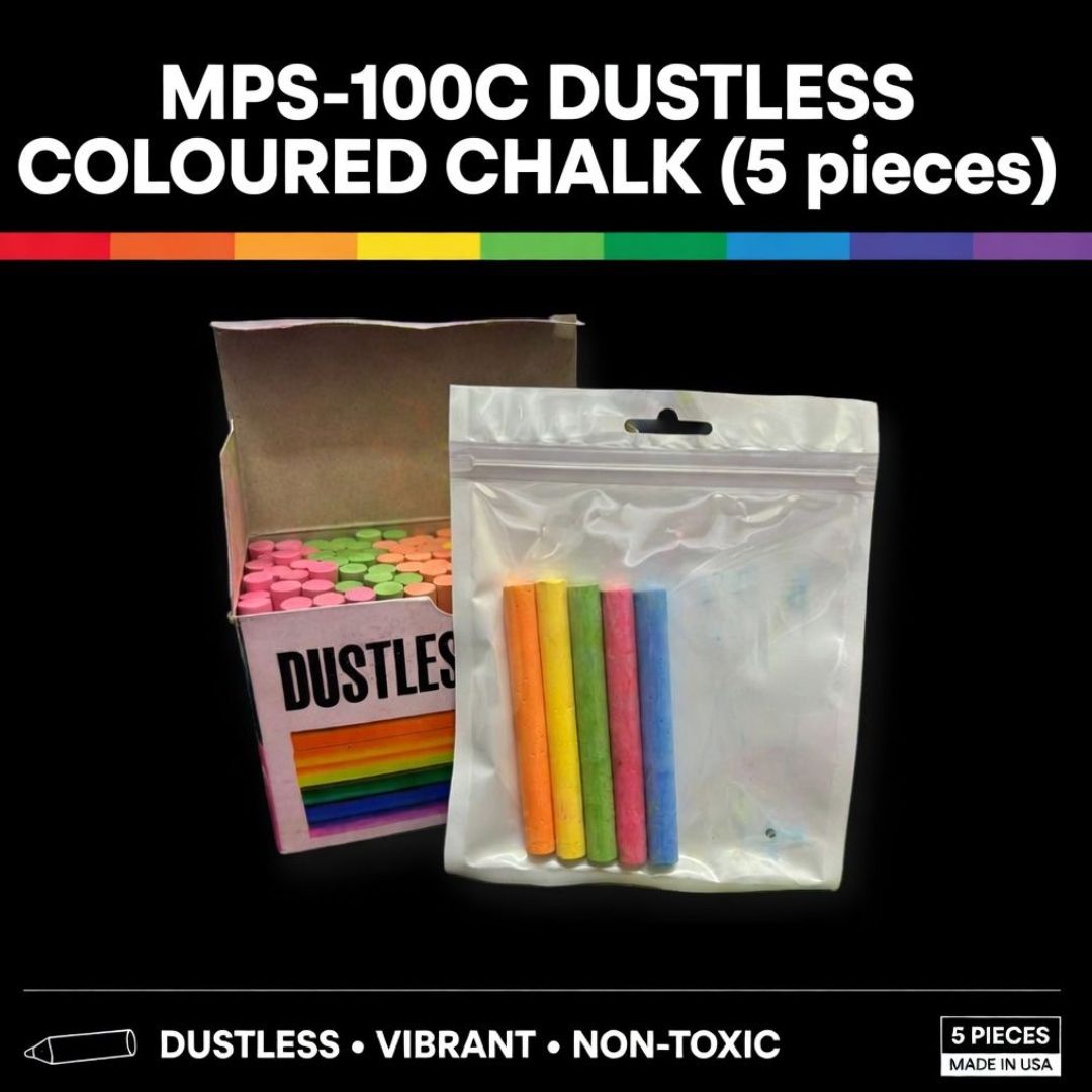 MPS-100C DUSTLESS COLOURED CHALK (5 pieces)