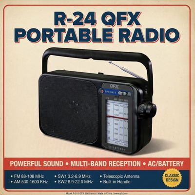 R-24 QFX PORTABLE RADIO