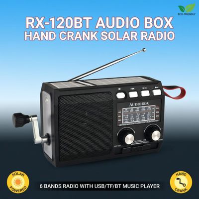 RX-120BT AUDIO BOX HAND CRANK SOLAR RADIO