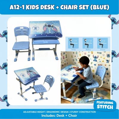 A12-1 KIDS DESK + CHAIR SET  (BLUE)