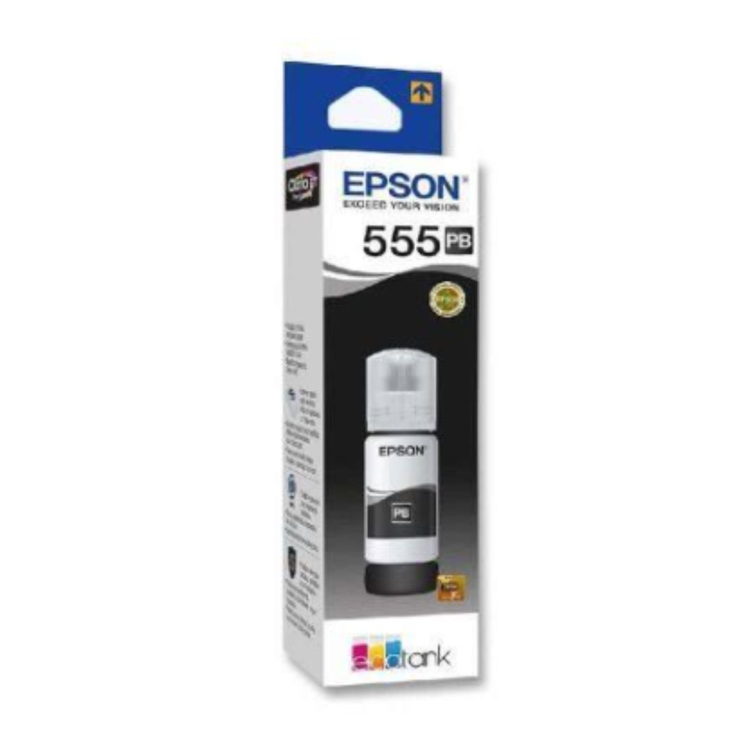 Epson T555 - Photo black - original - ink refill - for EcoTank L8160, L8180