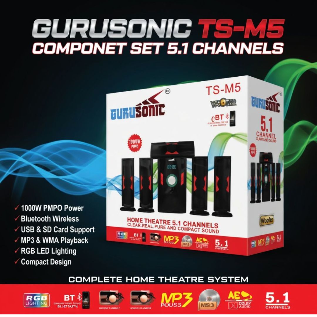 GURUSONIC TS-M5 COMPONET SET 5.1 CHANNELS