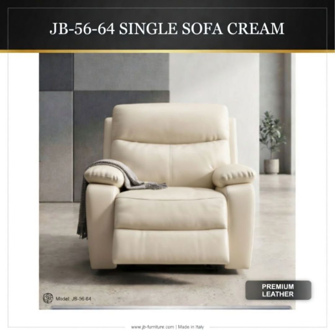 JB-56-64 SINGLE SOFA CREAM