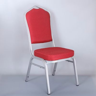 BANQUET CHAIRS (RED  with GREY METAL)
