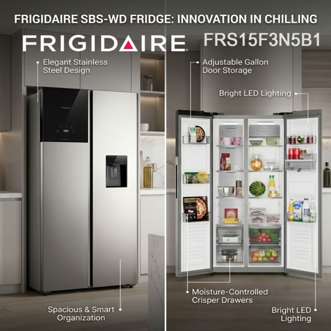 FRIGIDAIRE SBS-WD FRS15F3N5B1 FRIDGE