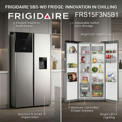 FRIGIDAIRE SBS-WD FRS15F3N5B1 FRIDGE