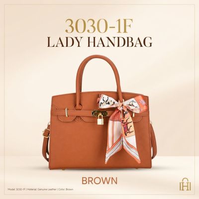 3030-1F LADY HANDBAG BROWN