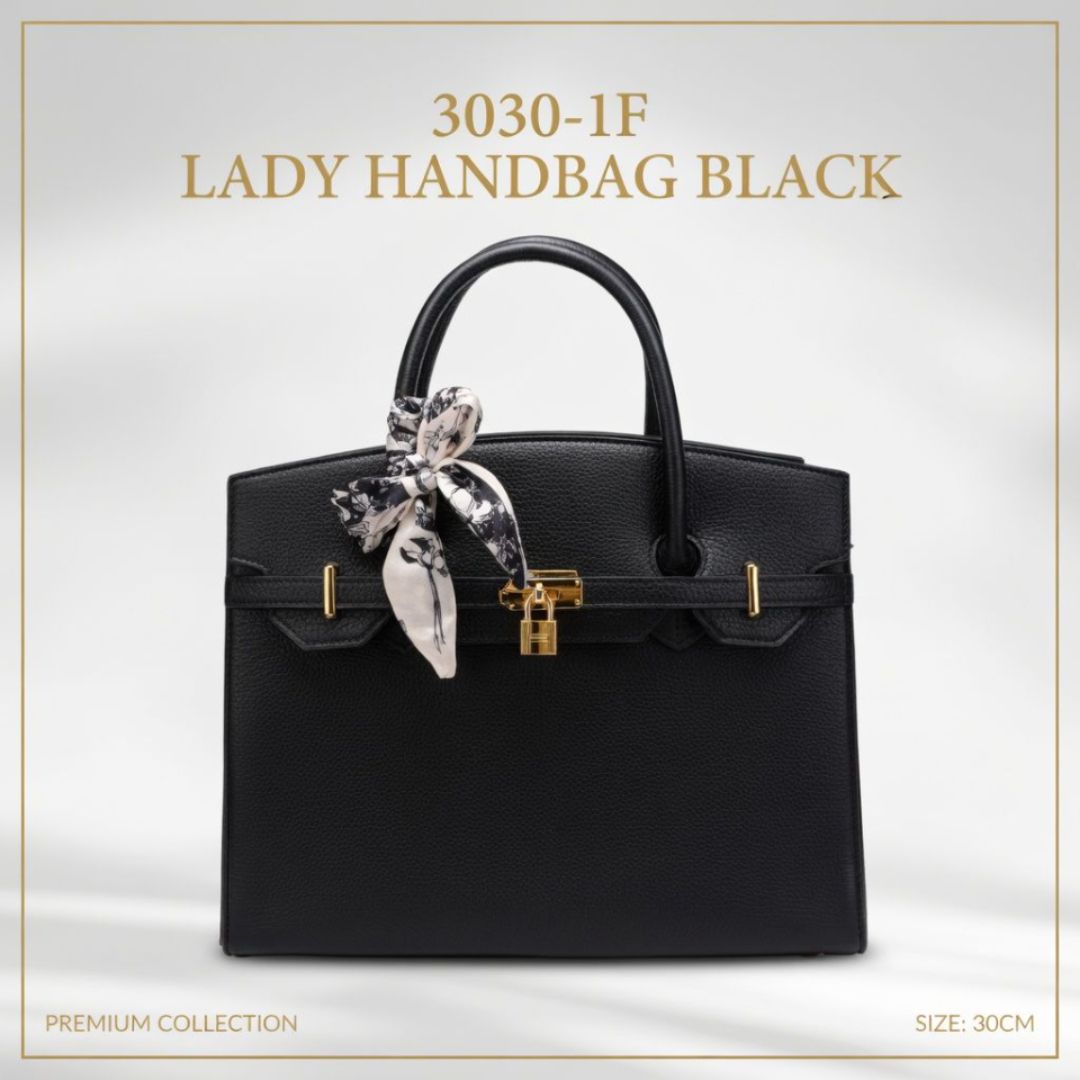 3030-1F LADY HANDBAG BLACK