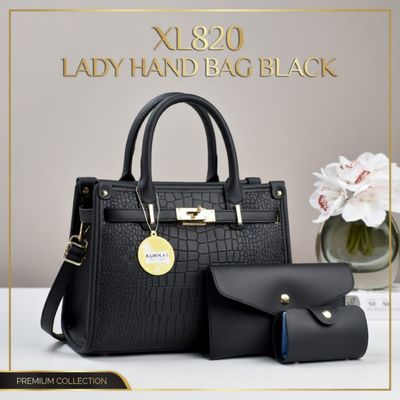 XL820 LADY HAND BAG BLACK