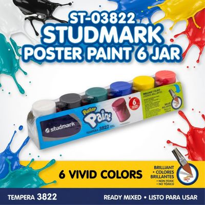 ST-03822 STUDMARK POSTER PAINT 6 JAR
