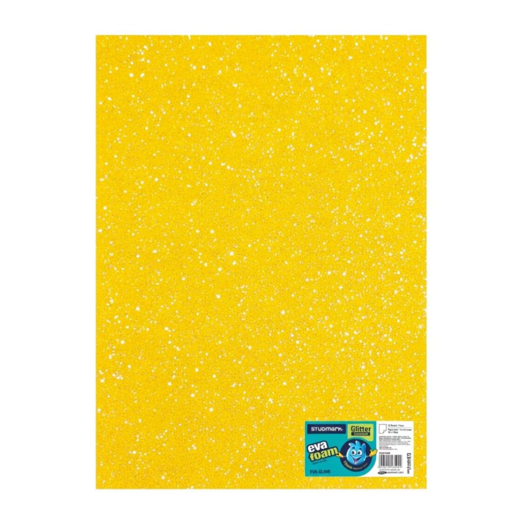 ST-EVA-GL04B STUDMARK GLITTER FOAM SHEET  50X70 YELLOW
