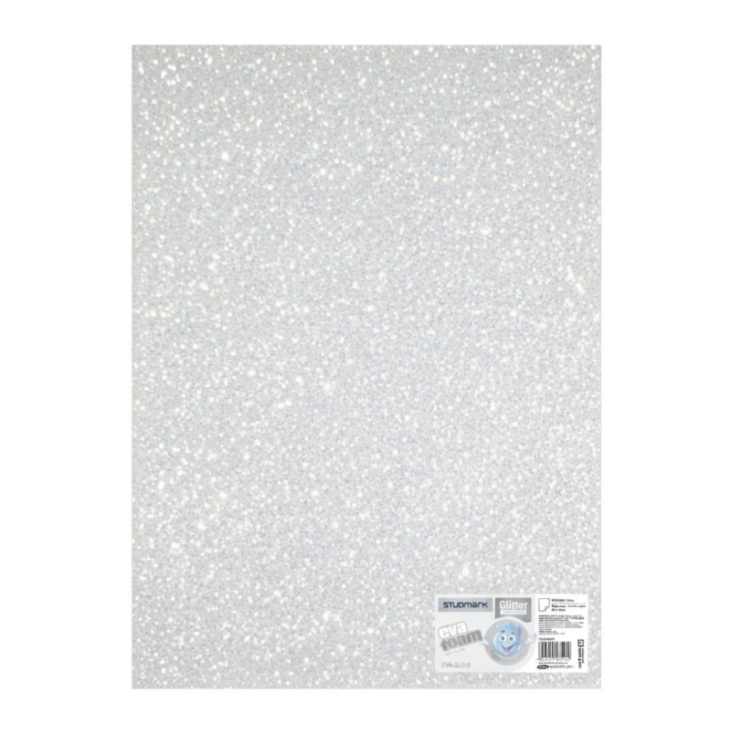 ST-EVA-GL17B STUDMARK GLITTER FOAM SHEET  50X70  WHITE