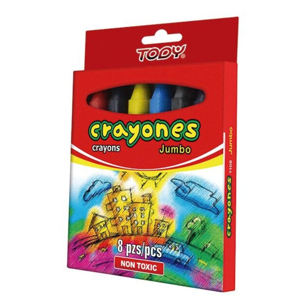 TODY T1100 8CT JUMBO CRAYON