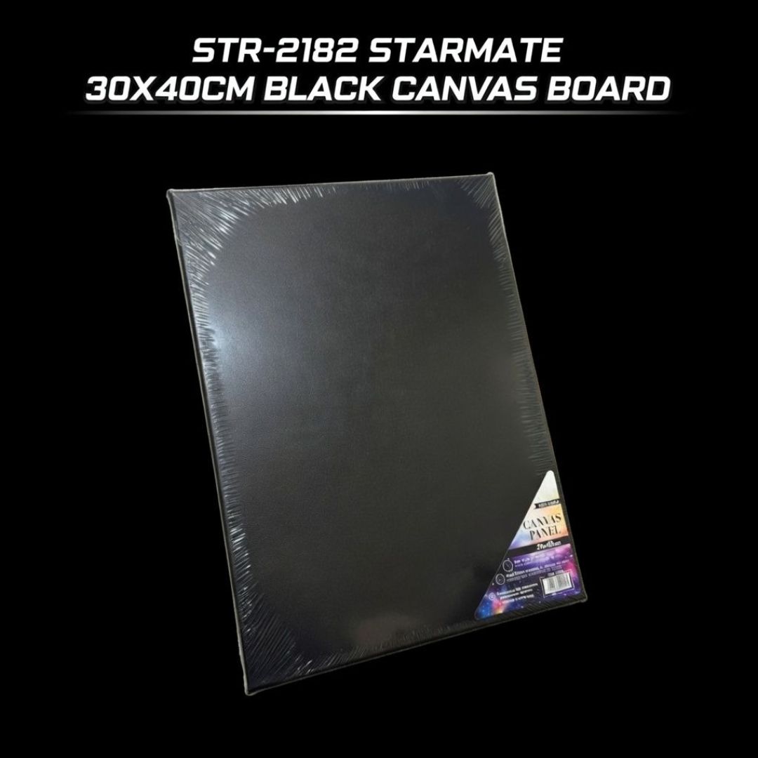 STR-2182 STARMATE 30X40CM BLACK CANVAS BOARD