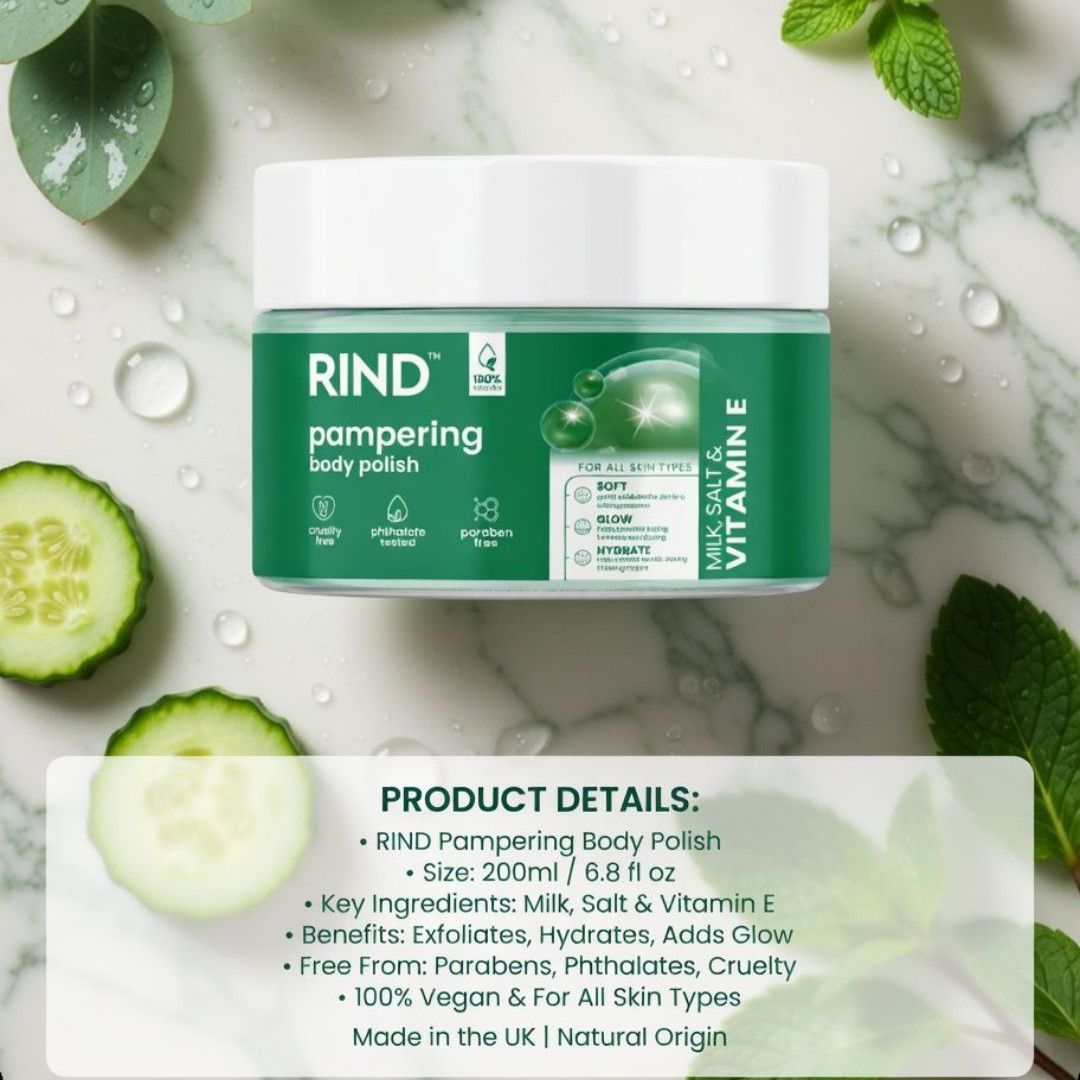 RIND BODY POLISH MILK SALT &amp; VITAMIN E OIL 10.0 OZ