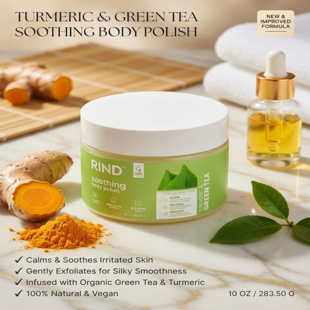 RIND BODY POLISH GREEN TEA EXTRACT &amp; TURMERIC 10.0 OZ