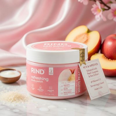 RIND BODY POLISH RICE MILK &amp; PEACH 10.0 OZ