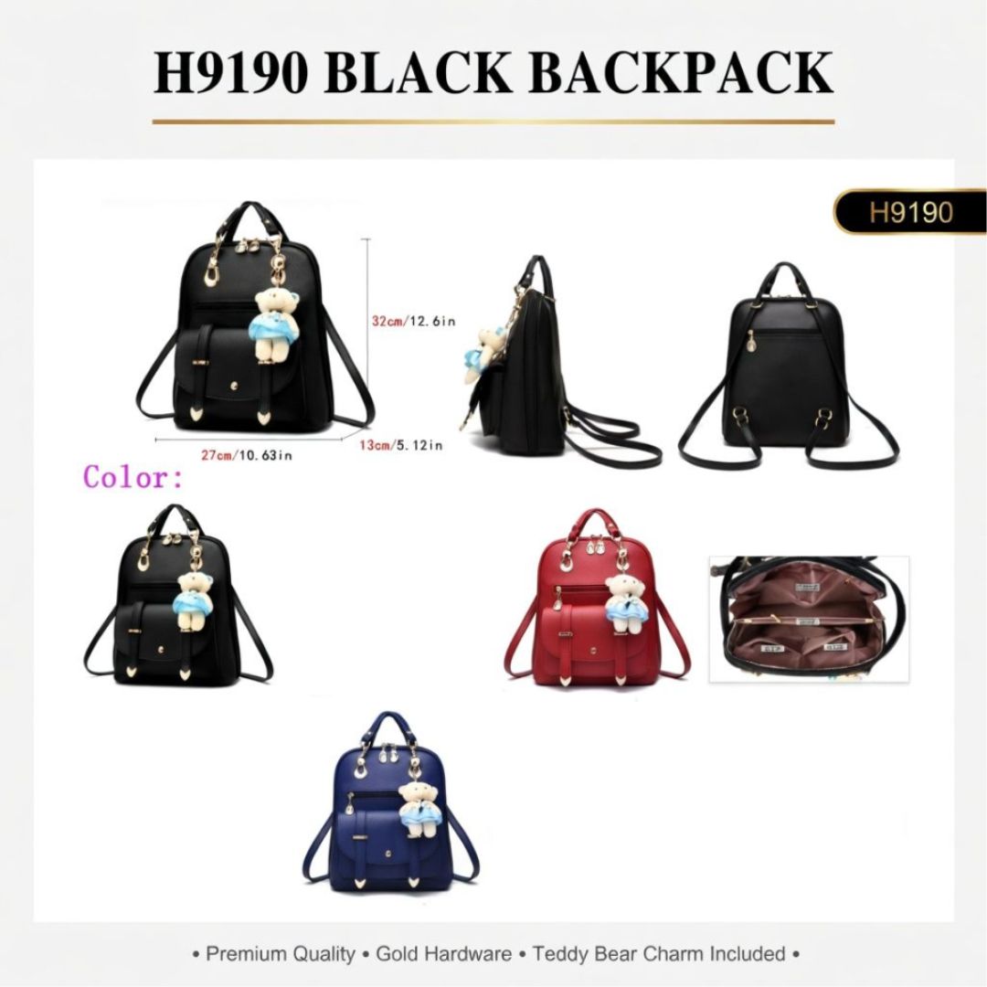 H9190 BLACK BACKPACK