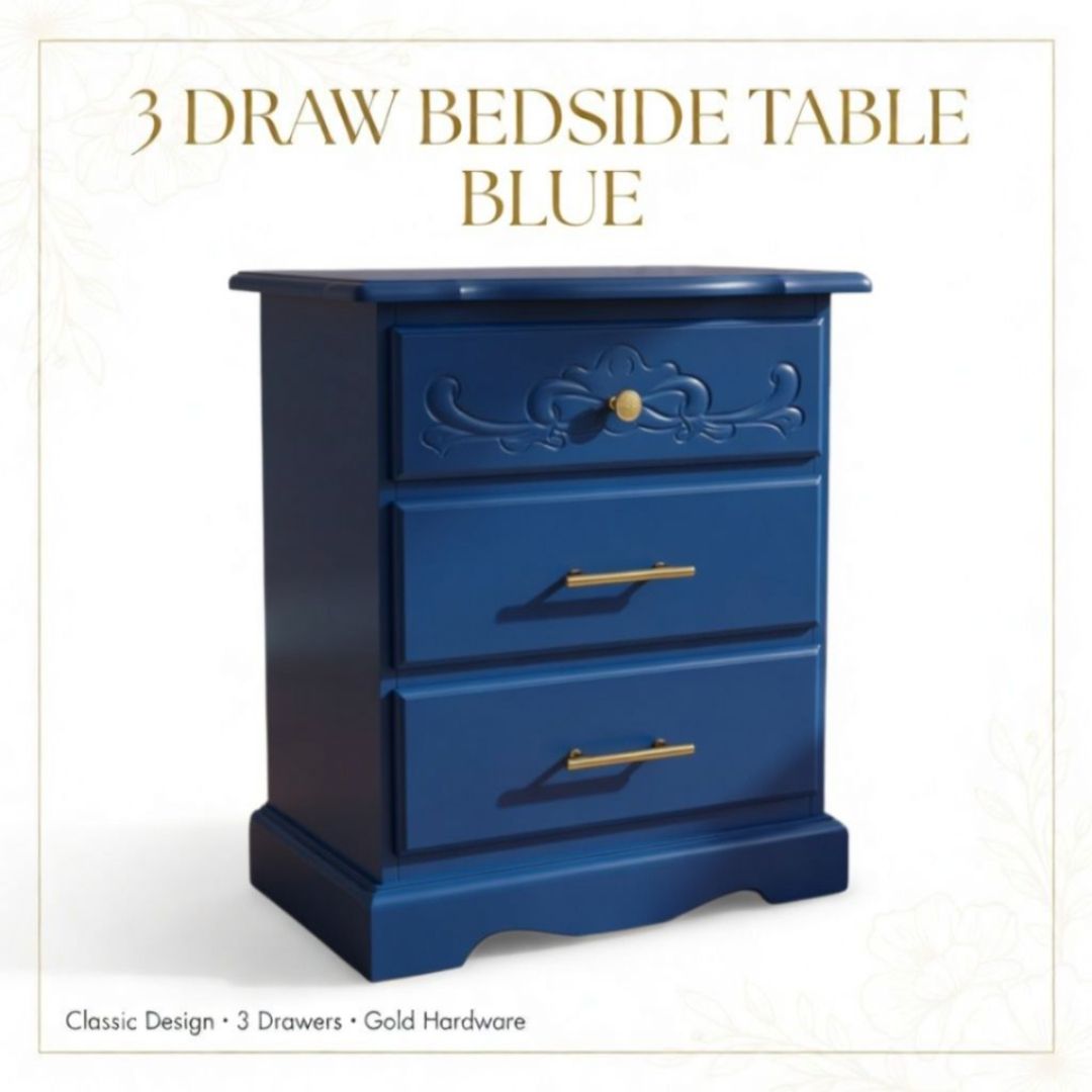 DRAW BEDSIDE/NIGHT TABLE BLUE