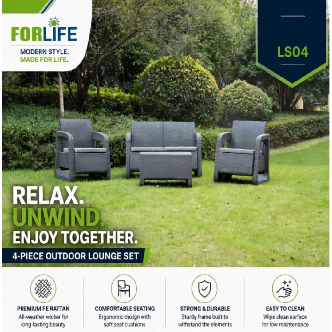 LS04 4-PIECE OUTDOOR  LOUGE SET