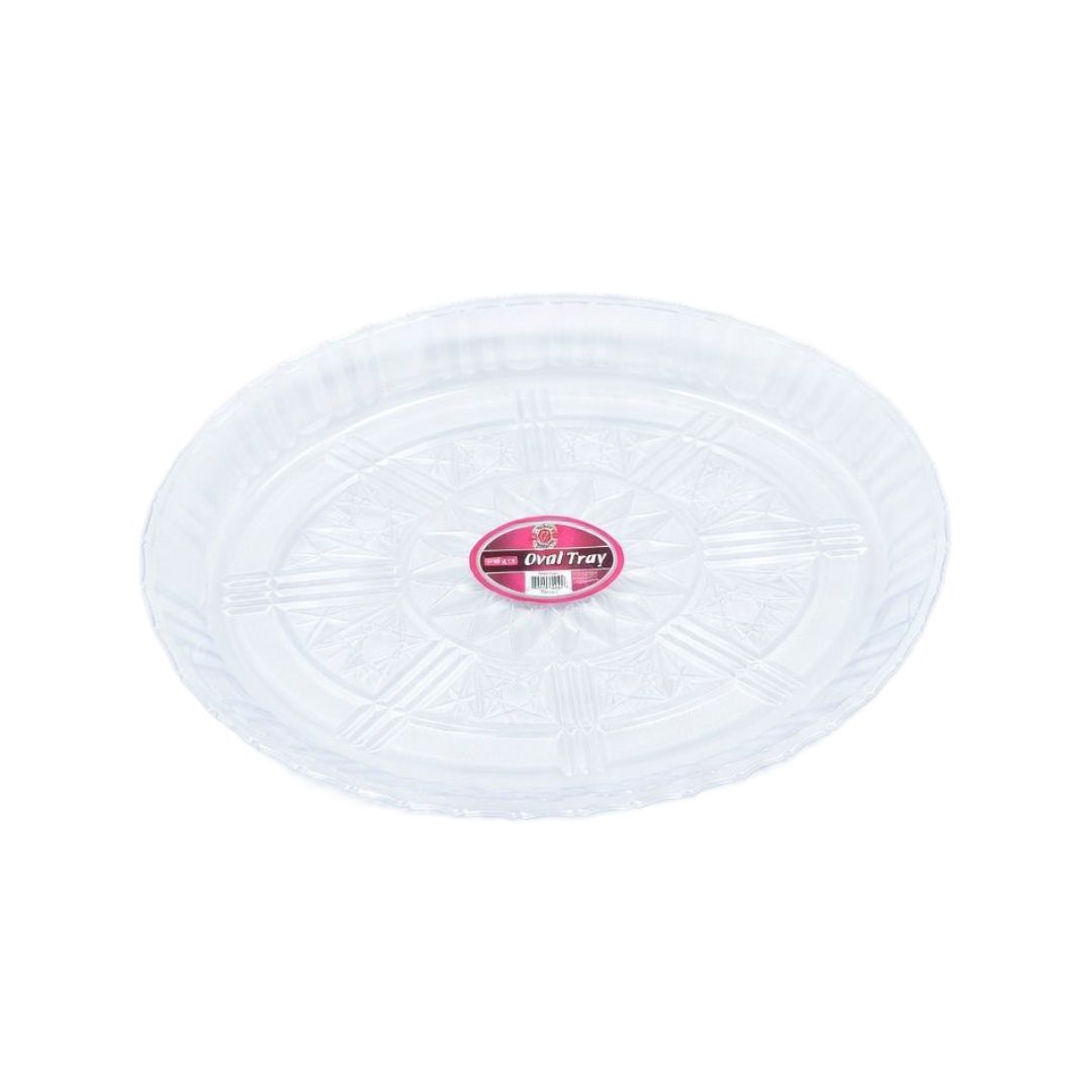 CN82194 14X10 CLEAR OVAL TRAY