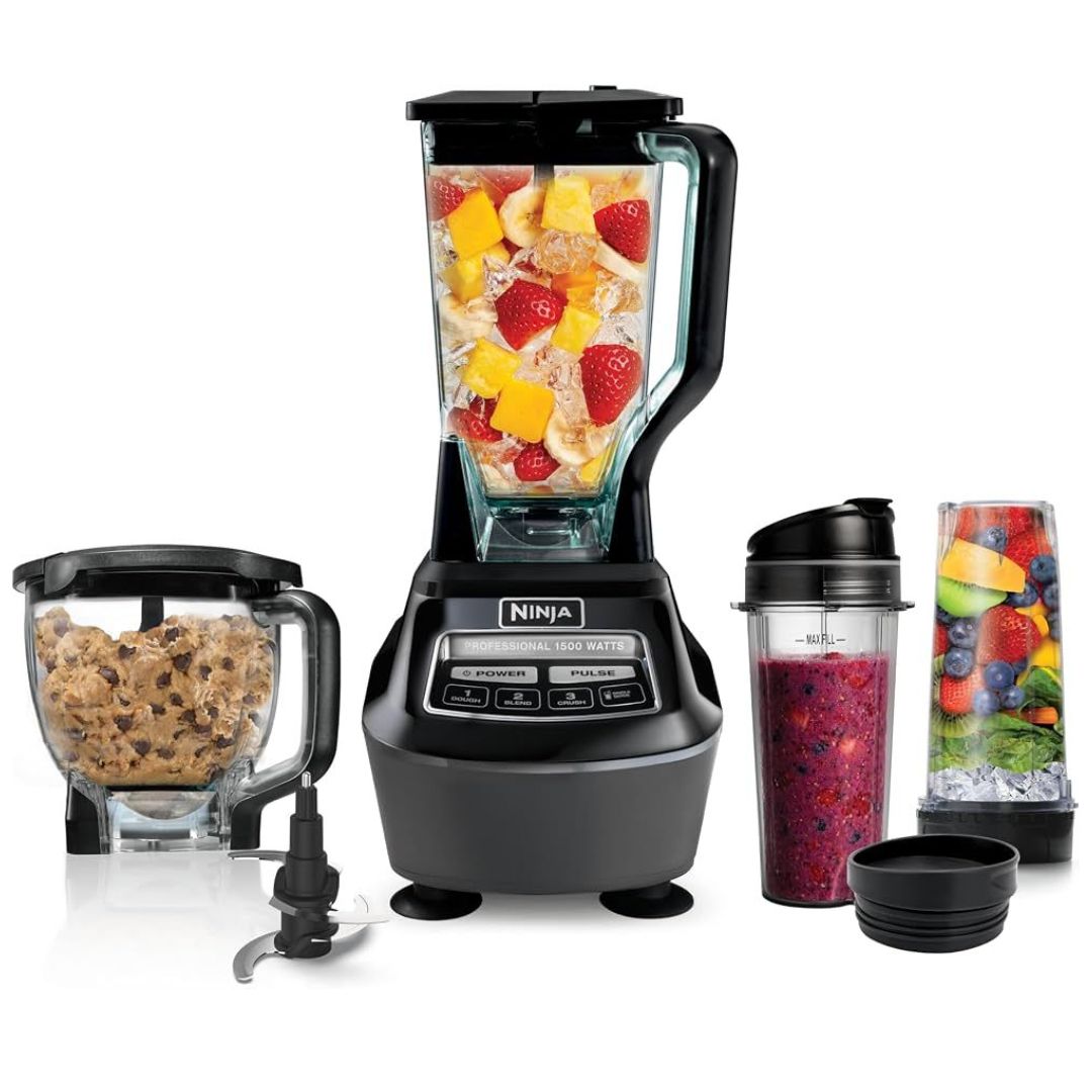 BL770 NINJA 1500 WATTS BLENDER 2 16 OZ CUPS + 1 8 CUP FOOD PROCESSOR