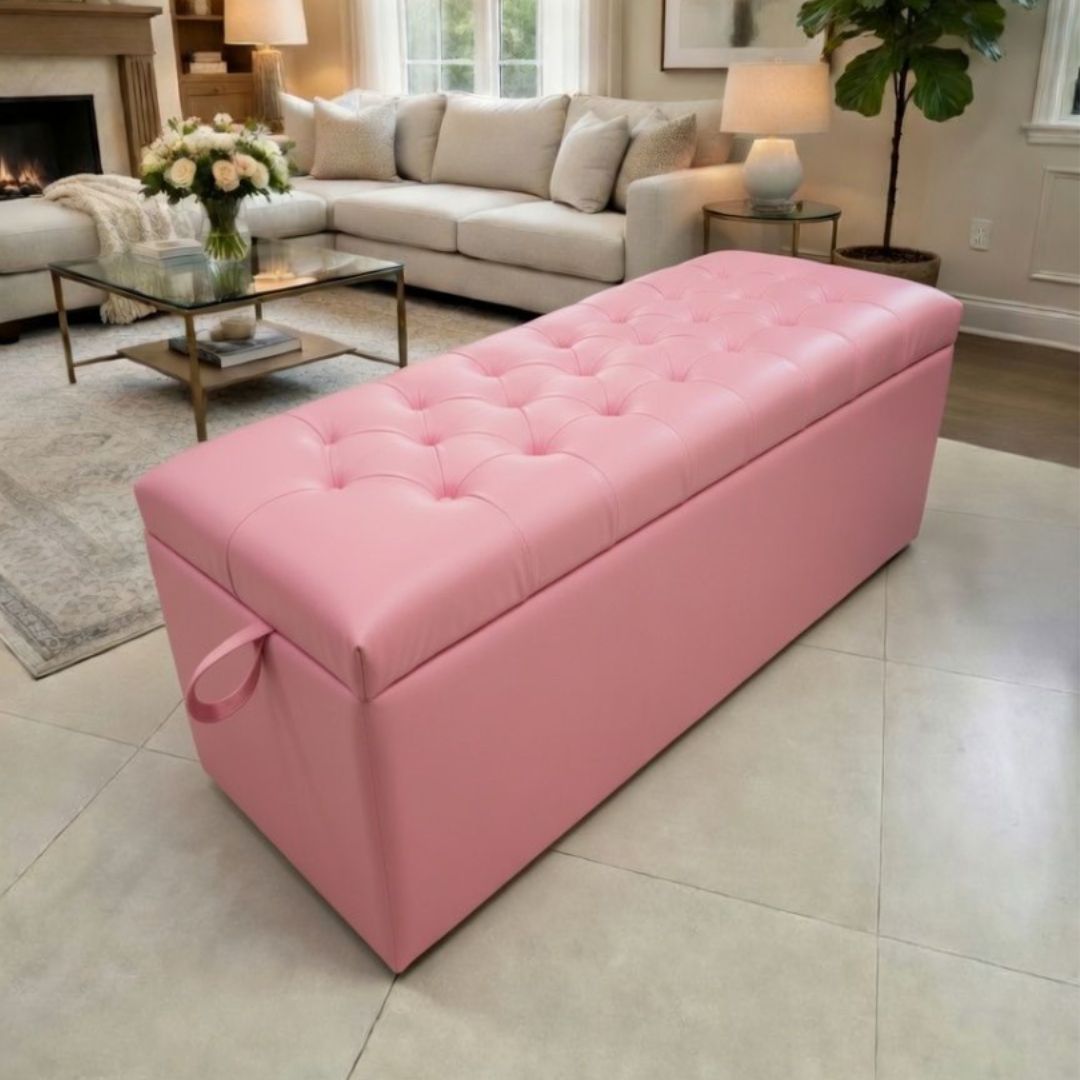 SK-305 QUEEN SIZE OTTOMAN (WITHOUT ARM) PINK