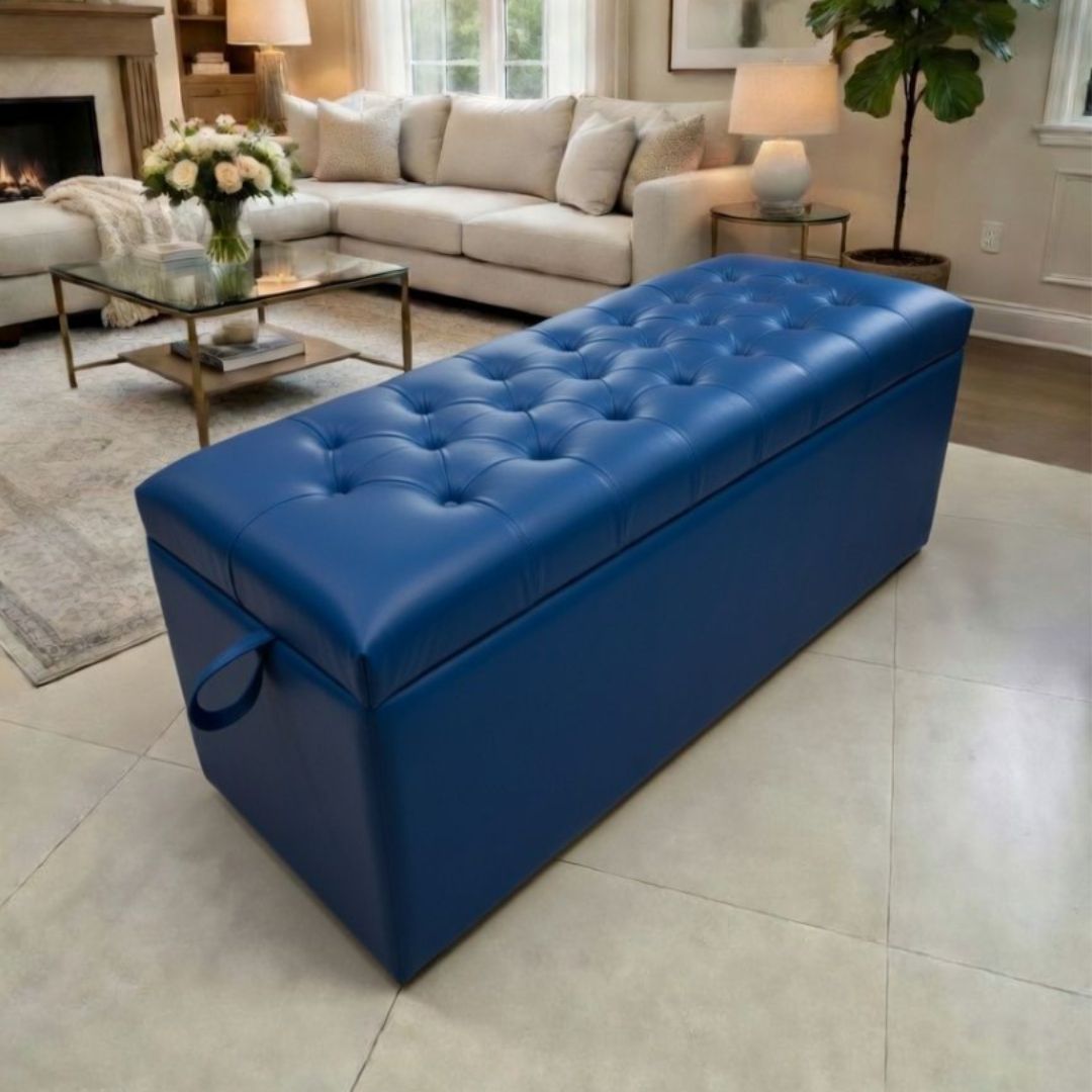 SK-305 QUEEN SIZE OTTOMAN (WITHOUT ARM) BLUE