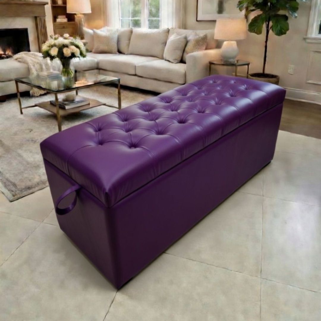 SK-305 QUEEN SIZE OTTOMAN (WITHOUT ARM) PURPLE