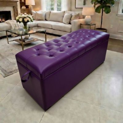SK-305 QUEEN SIZE OTTOMAN (WITHOUT ARM) PURPLE