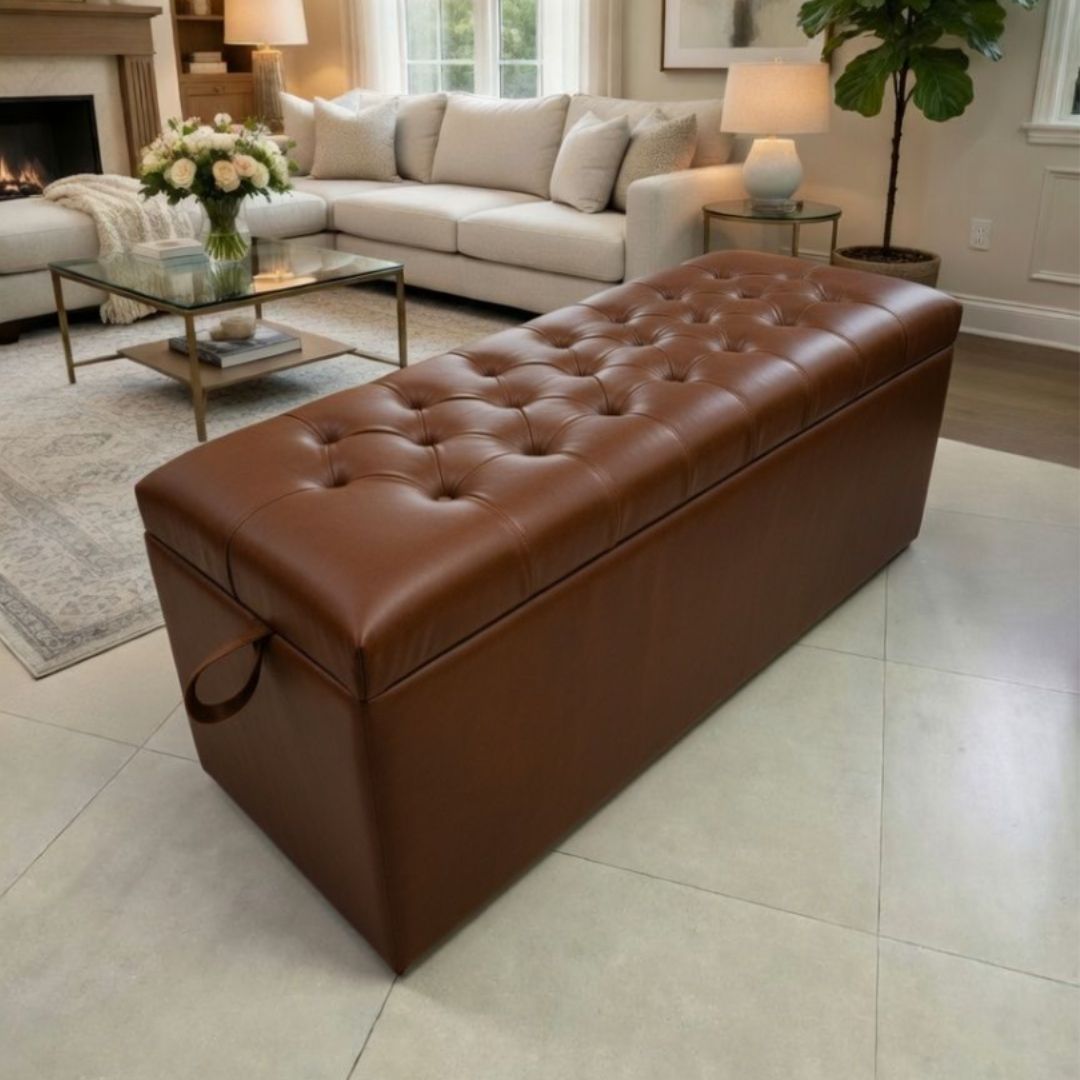 SK-305 QUEEN SIZE OTTOMAN (WITHOUT ARM) BROWN