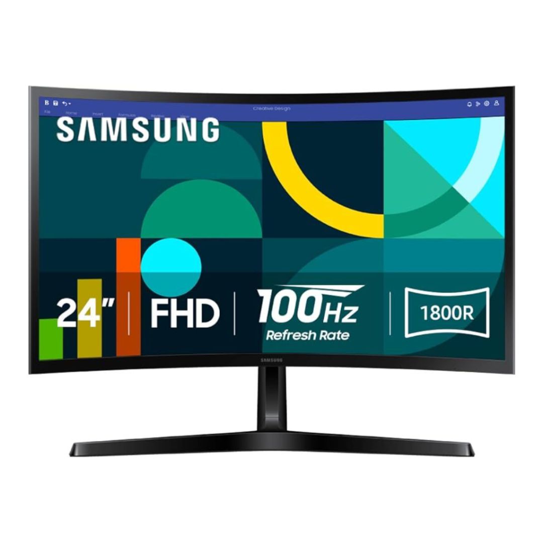 Samsung - LCD monitor - 24" - 1920 x 1080 - IPS - HDMI - Curved LS24D366GANXZA