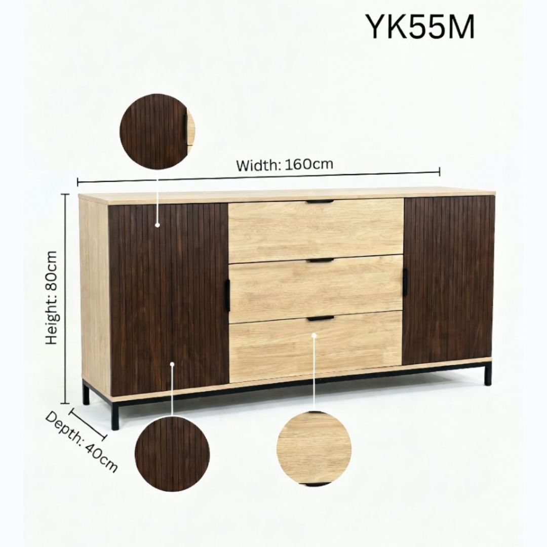 YK55M WOODEN CABINET 160X80X40CM (CABYK55M)