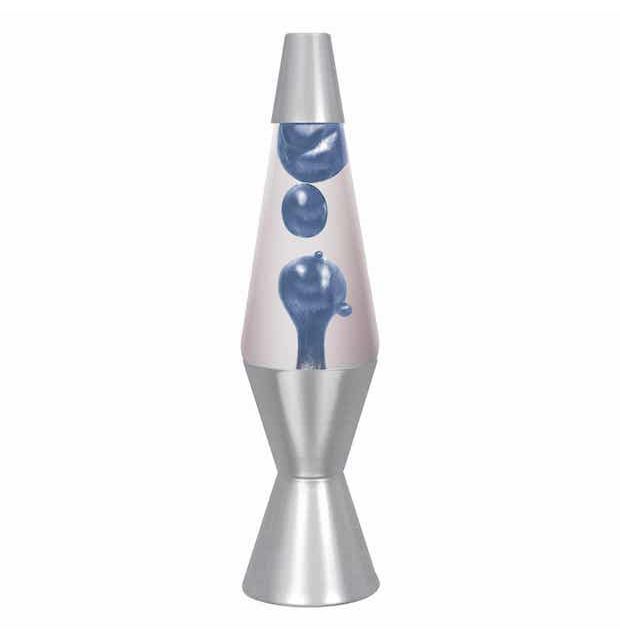 14.5&#39;&#39; Lava Lamp Metallic Blue/Clear/Silver