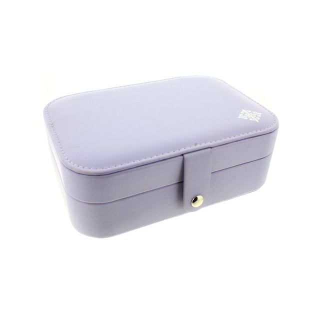 Rectangle Light Pink Leather Jewelry Box 6.5&quot; x 4.5&quot; x 2.25&quot;