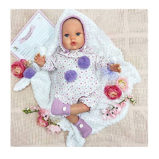 TITA REBORN DOLL | purple pom pom